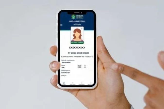 Tela do aplicativo e-Título em smartphone