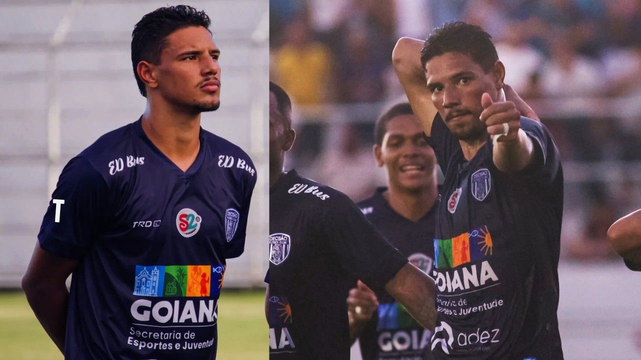 Túlio Eduardo comemorando gol pelo Decisão