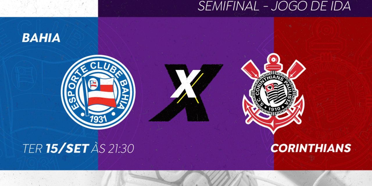 Jogadoras de Bahia e Corinthians disputando bola na Arena Fonte Nova