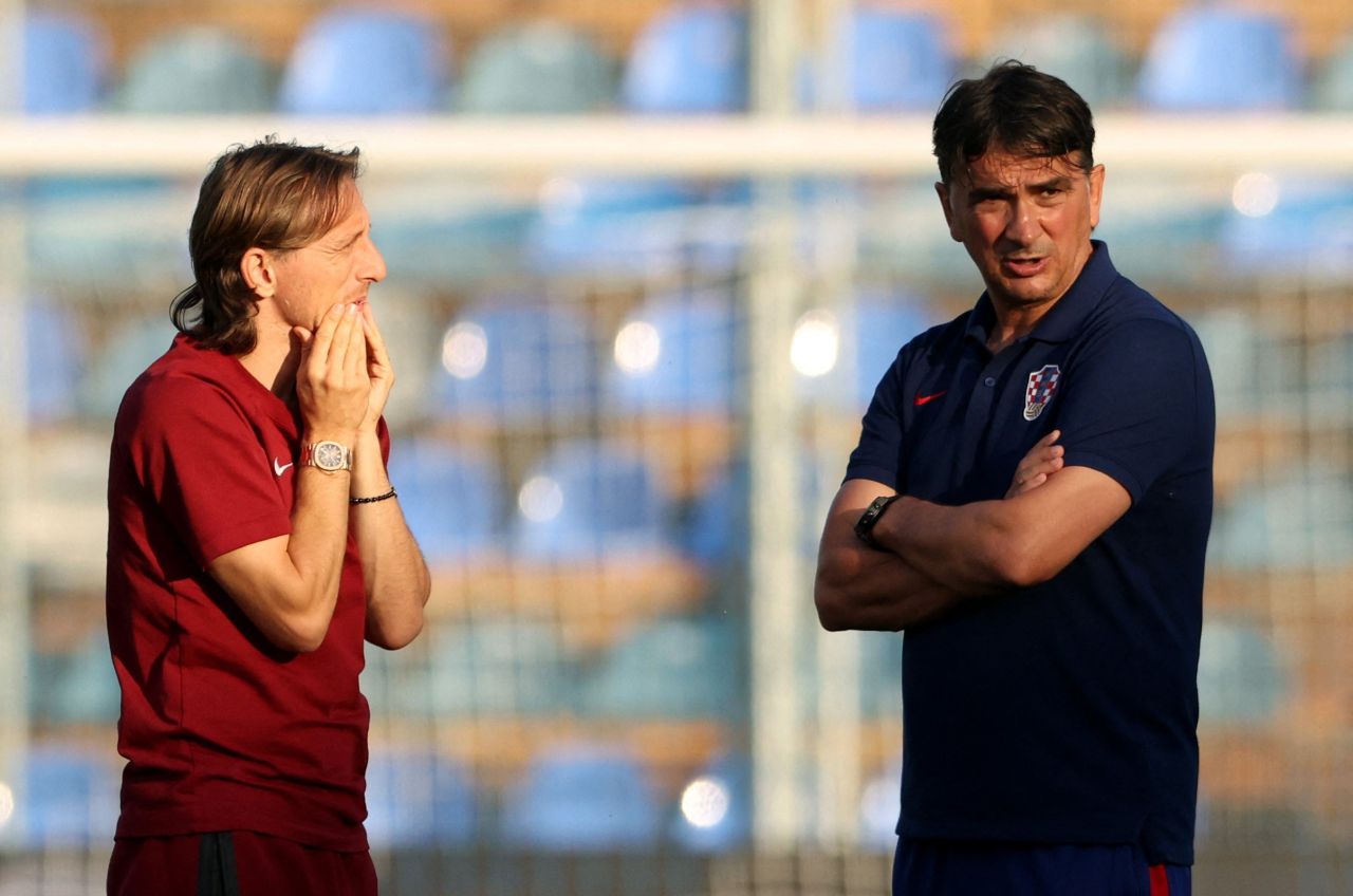 Técnico Zlatko Dalić e Luka Modrić