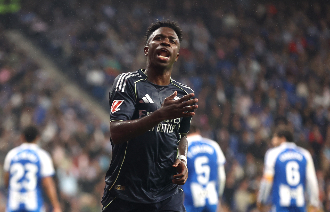 Vinicius Junior celebra gol pelo Real Madrid