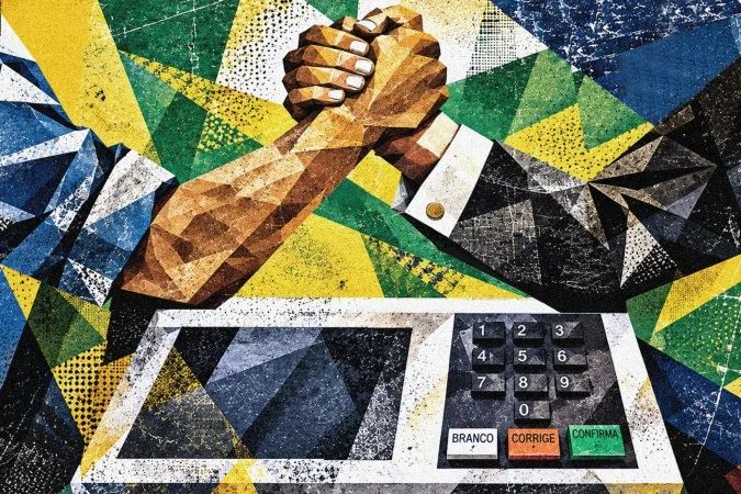 Lula e Flávio Bolsonaro em atos de campanha