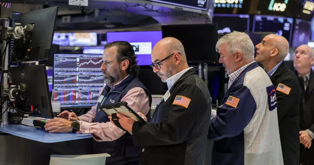 Painel de cotações da bolsa de Nova York