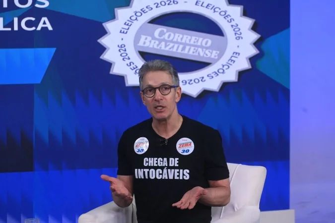 Romeu Zema em entrevista em Ipatinga