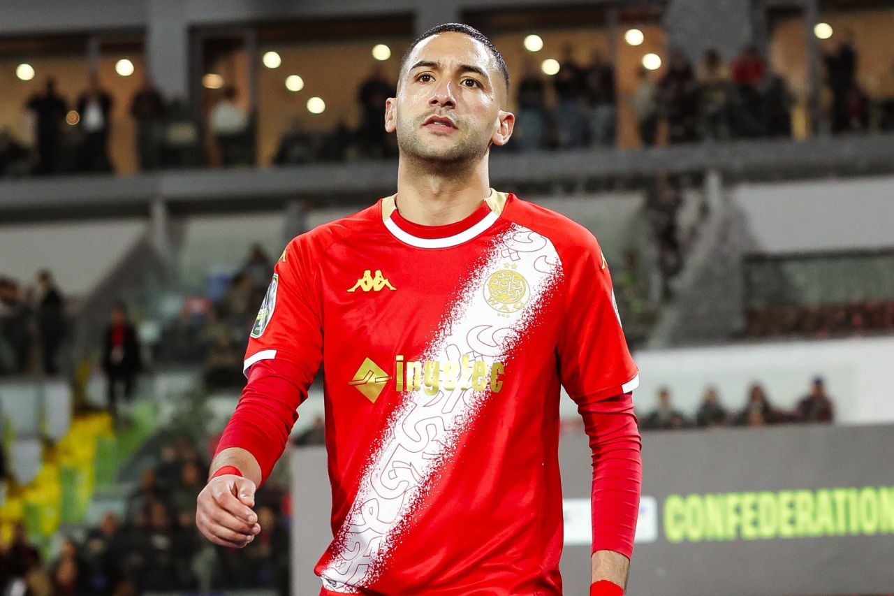 Hakim Ziyech em ação pelo Wydad Casablanca